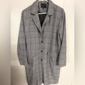 Timing Black and White Houndstooth Coat